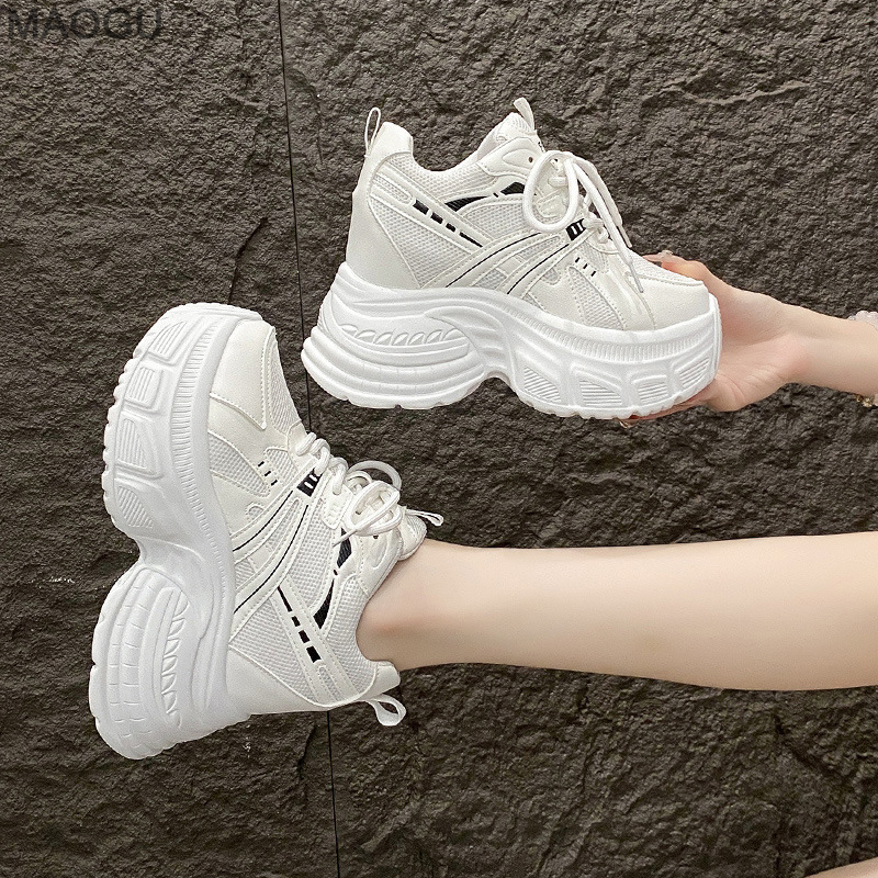 Sewing Garment - 10CM Height Increasing Women's Chunky Sneakers