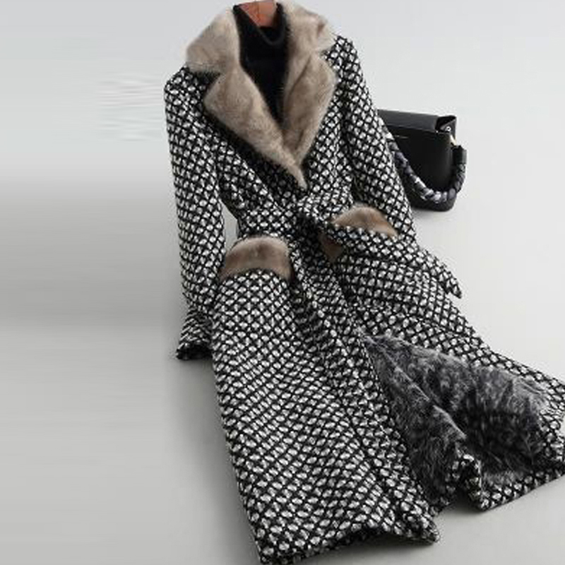 Artificial Fur Grass Women's W - Sewing Tweed ulasan dan harga