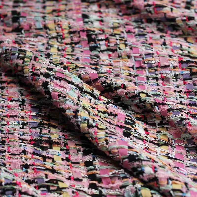 Redraspberry Pink Colourful He - Sewing Tweed ulasan dan harga