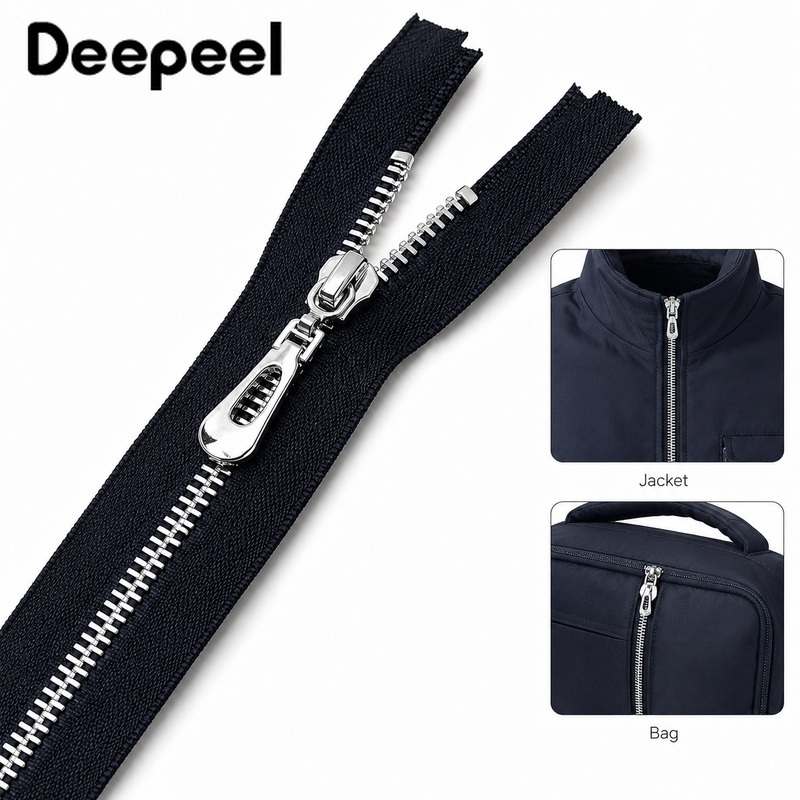 5Pcs 3# 40-70cm Metal Open End - Sewing Front Zipper ulasan dan harga