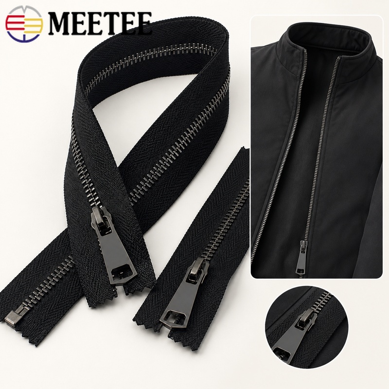 1/5Pcs 5# 50-150cm Metal Auto- - Sewing Front Zipper ulasan dan harga