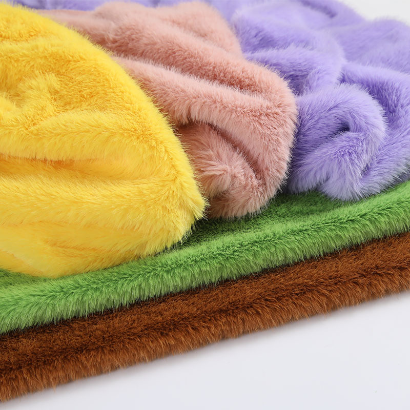 High Low Pile Faux Plush Fabri - Sewing Garment ulasan dan harga
