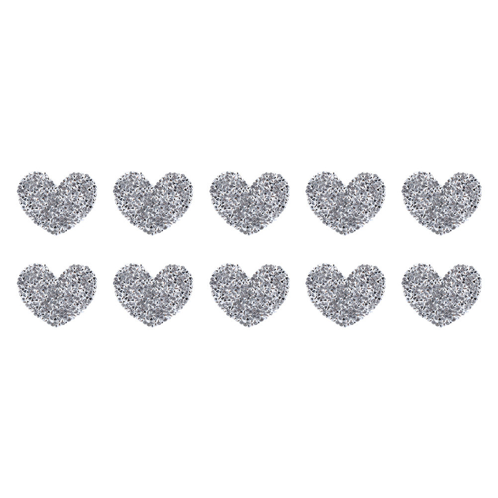10Pcs Heart Shaped Embroidery  - Sewing Recycling ulasan dan harga