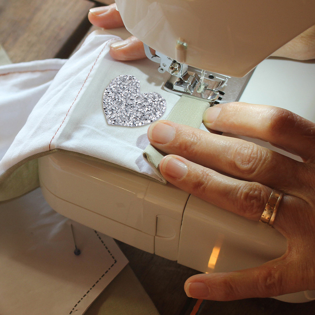 10Pcs Heart Shaped Embroidery  - Sewing Recycling ulasan dan harga