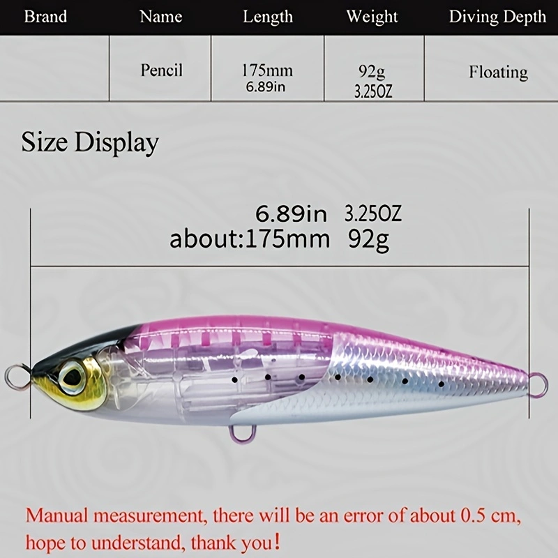 17.5CM 92G Floating Pencil Lur - Sewing Gt ulasan dan harga