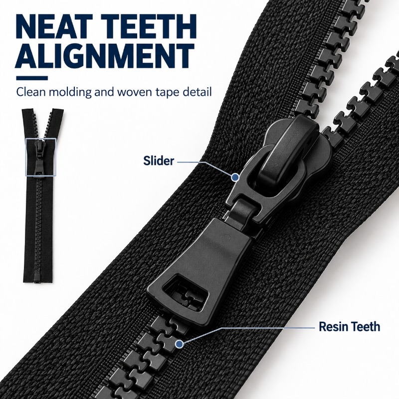 2/5/10Pcs 5# 60-90cm Resin Zip - Sewing Front Zipper ulasan dan harga