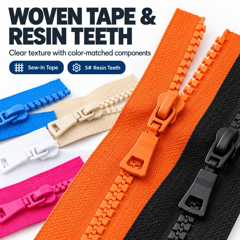 2/5/10Pcs 5# 60-90cm Resin Zip - Sewing Front Zipper ulasan dan harga