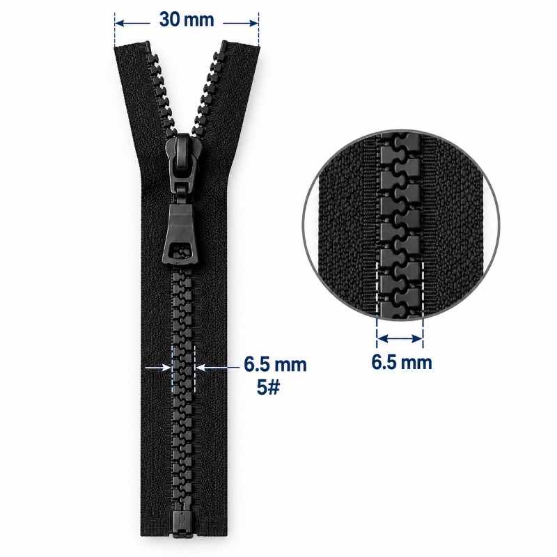 2/5/10Pcs 5# 60-90cm Resin Zip - Sewing Front Zipper ulasan dan harga