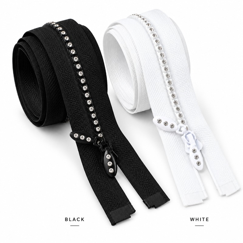 1/2Pcs 50/60/70cm 5# Resin Rhi - Sewing Front Zipper ulasan dan harga