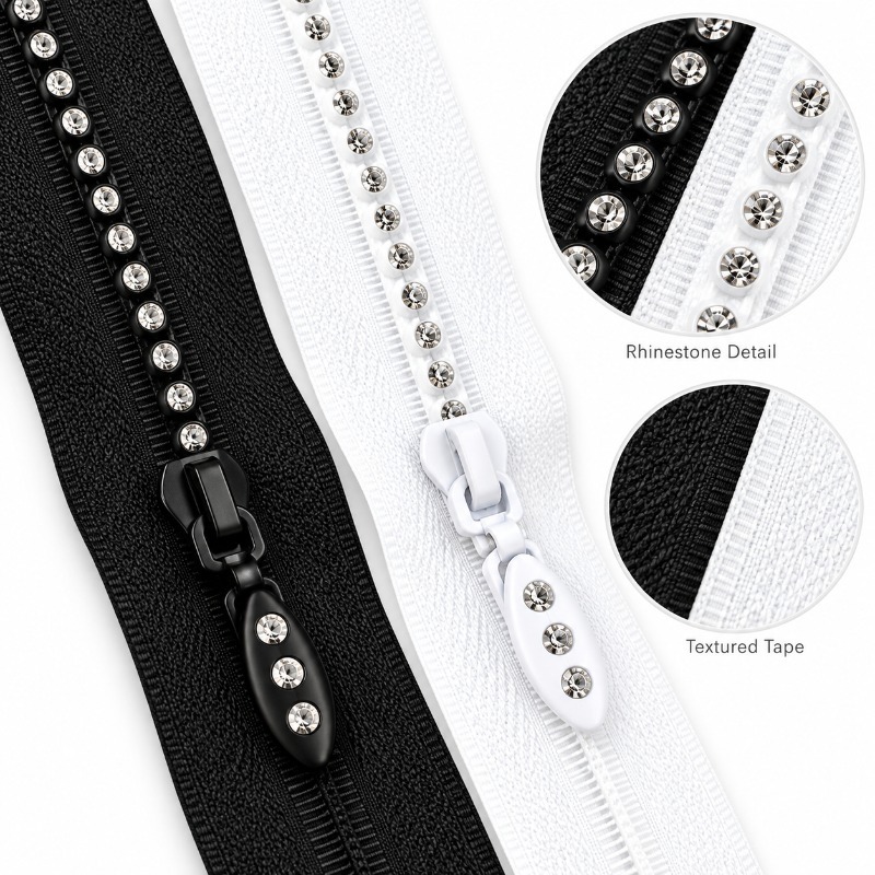 1/2Pcs 50/60/70cm 5# Resin Rhi - Sewing Front Zipper ulasan dan harga