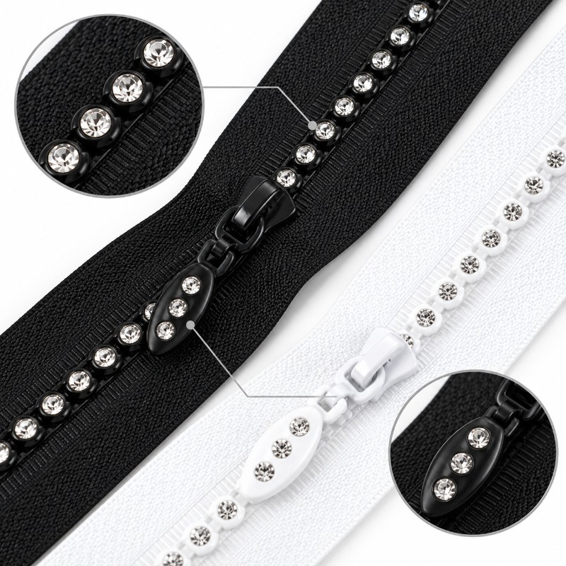 1/2Pcs 50/60/70cm 5# Resin Rhi - Sewing Front Zipper ulasan dan harga