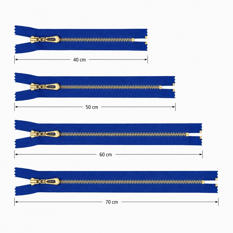 5/10Pcs 40-70cm 3# Metal Open- - Sewing Front Zipper ulasan dan harga