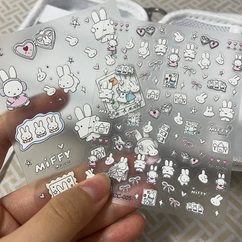 Miffy cartoon nail stickers an - Sewing Art ulasan dan harga