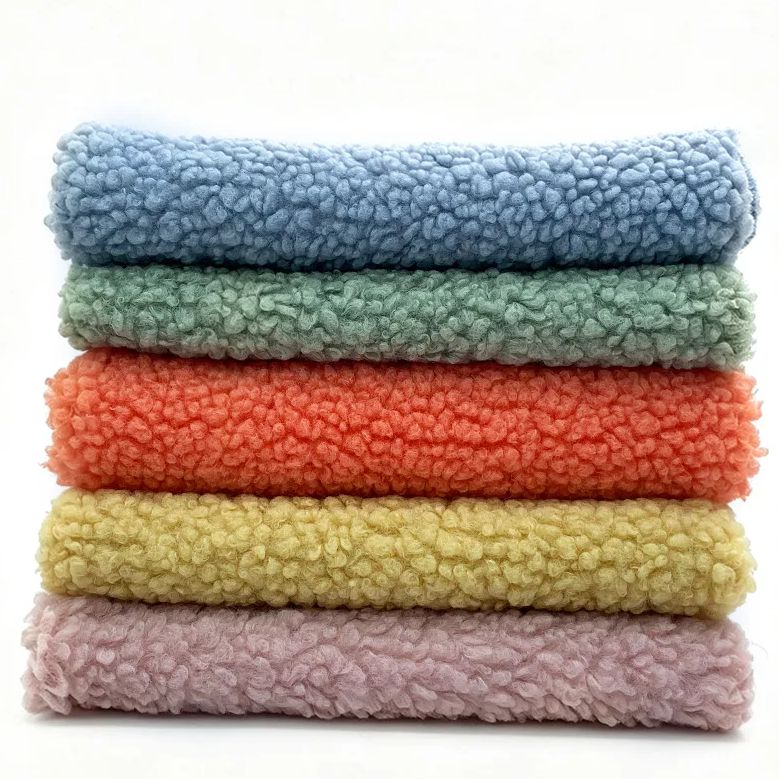 Teddy Sherpa Fleece Fabric Pie - Sewing Garment ulasan dan harga