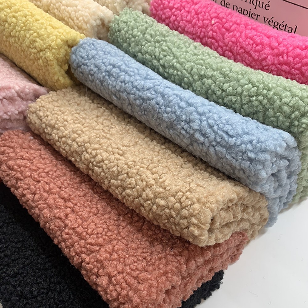 Teddy Sherpa Fleece Fabric Pie - Sewing Garment ulasan dan harga