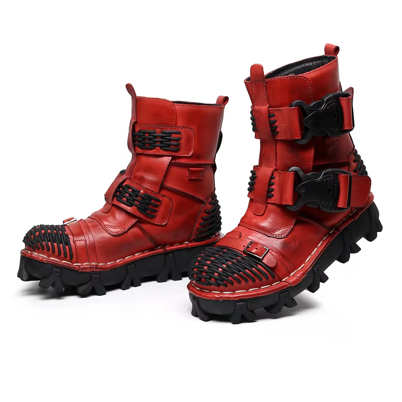 Men's Genuine Leather Motorcyc - Sewing Latex ulasan dan harga