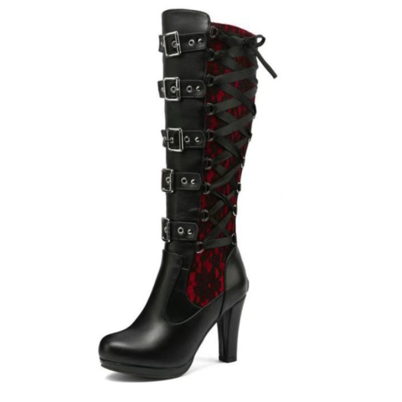 Punk Gothic Style Women's Knee - Sewing Garment ulasan dan harga